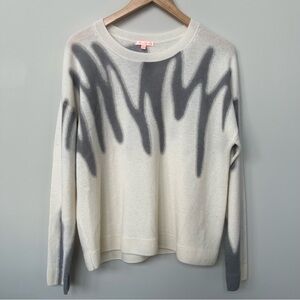 Lisa Todd | Cream Gray Wool Cashmere Freeform Sweater Artsy Contemporary
